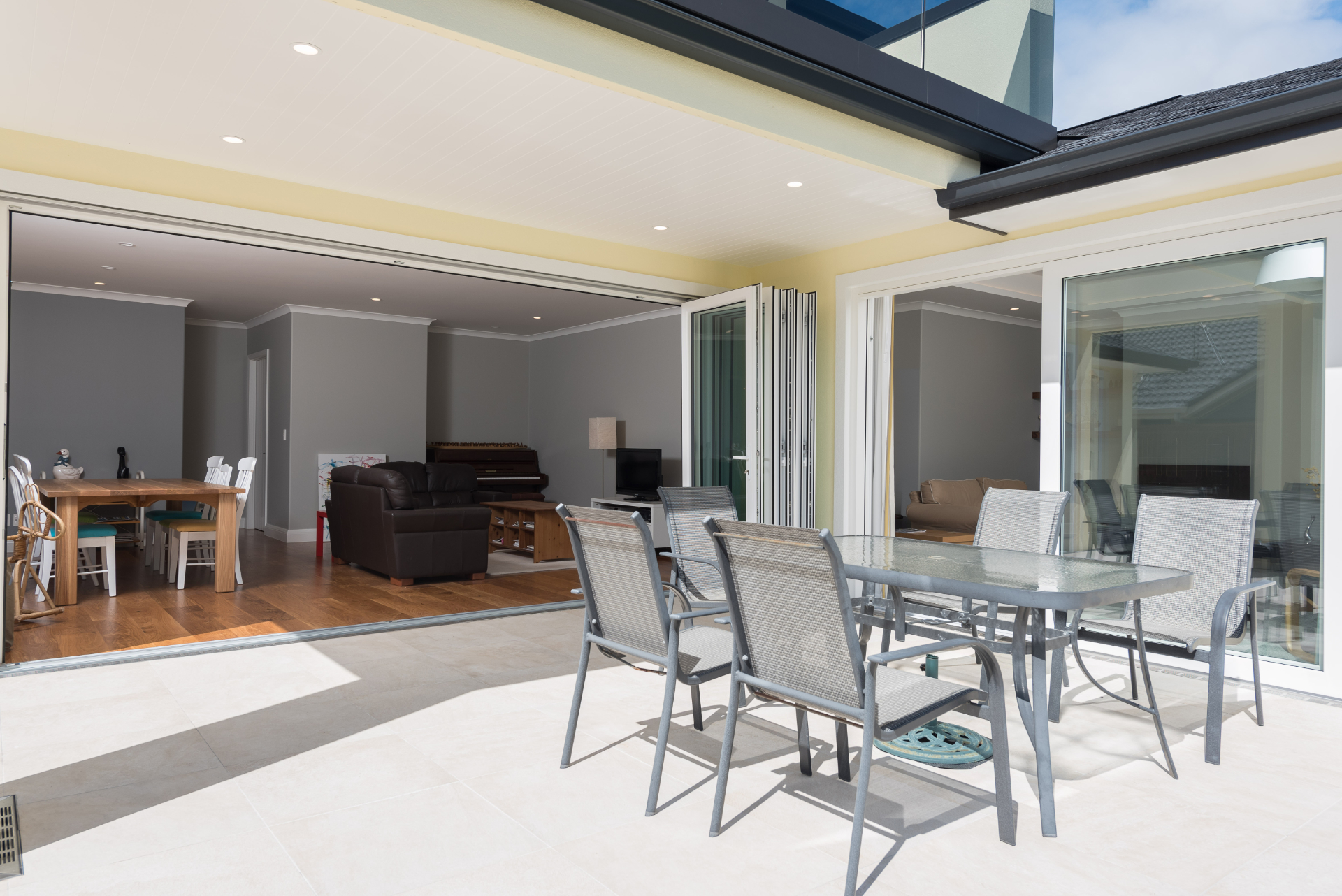 indoor outdoor flow sliding and bifold-doors